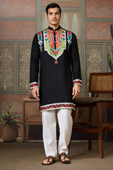 Designer Black Kurta for Men
