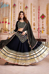 Black Chaniya Choli with Gamthi Lace