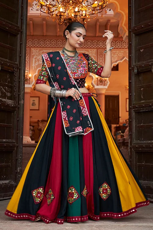 Black Multi Colour Very Exclusive Navratri Chaniya Choli for Women