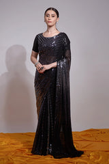 Black Georgette Saree
