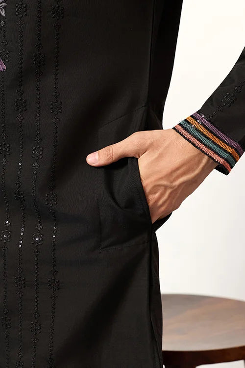 Party Wear Black Kurta Pant