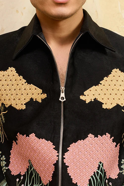 Velvet wedding jacket and pant set