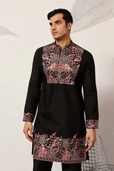 Black Kurta Pant Set for Men