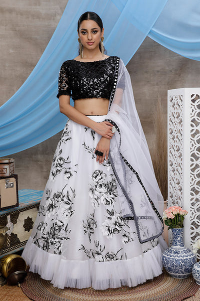 Black & White Garba Special Chaniya Choli | Indian dresses online, Navratri  chaniya choli, Indian clothes online