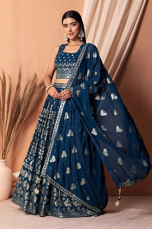 Blue Bollywood Lehenga Choli