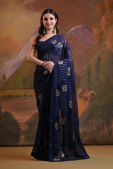 Blue Bollywood Georgette Saree