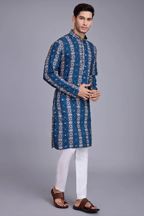 Printed kurta for men's