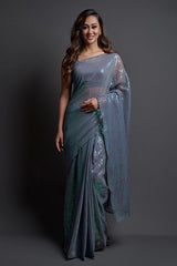 Bollywood Designer Grey Georgette Saree