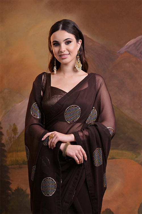 Bollywood Designer Mauve Saree