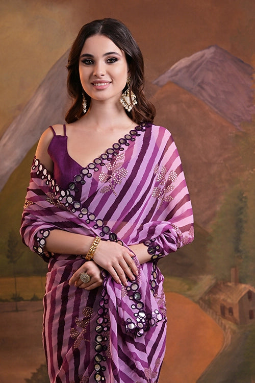 Georgette Saree with Foil Work