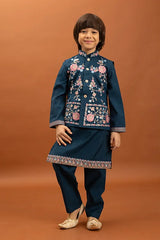 Bottle Green Kids Kurta Pajama