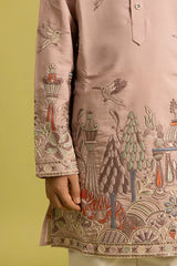 Boys Peach Kurta with Pajama