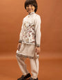 Elegant White Koti Kurta Set for Kids Traditional Wear