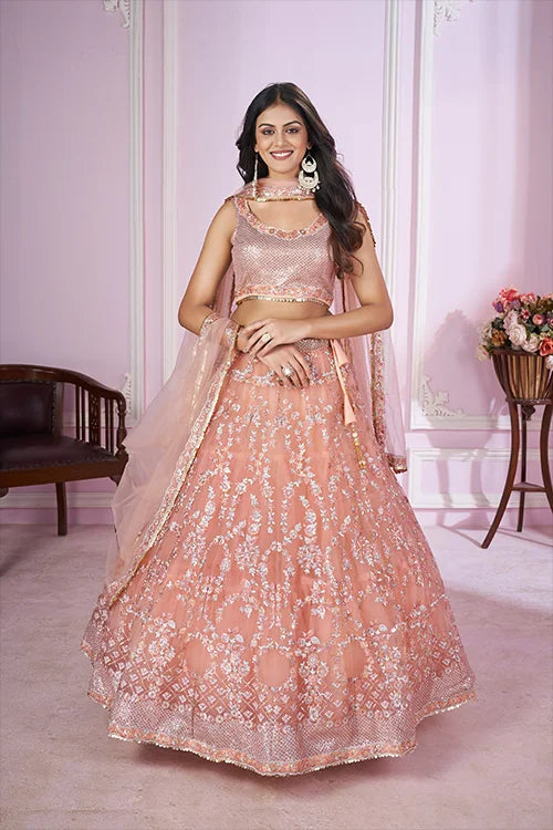 Traditional Soft Net Lehenga Choli