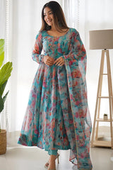 Bright Color Summer Anarkali Gown