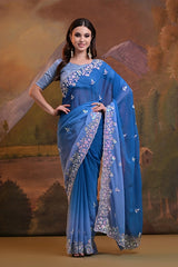 Designer C Pallu Embroidery Saree