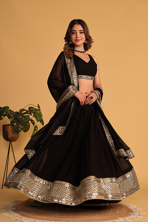 Trendy black lehenga