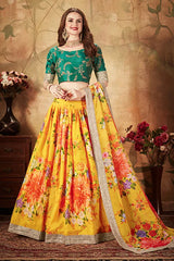 Buy Online Lehenga Choli In Women Wear Yellow N Green Colour
