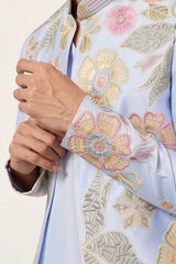 Mens Satin Silk Koti Kurta