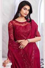 Designer Wedding Sari With Blouse