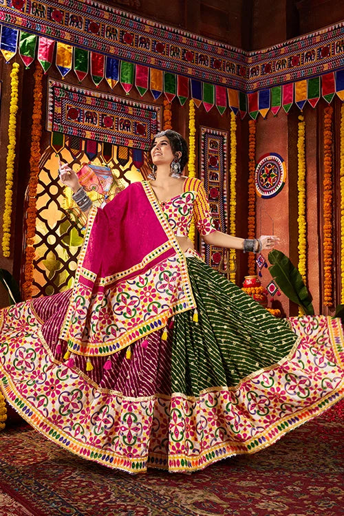 Colorful Mirror Work Chaniya Choli
