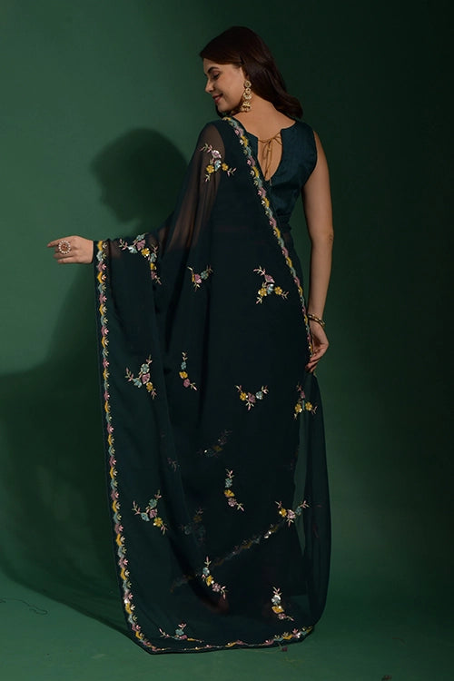 Heavy Georgette Saree for Weddings
