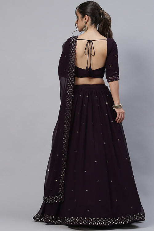 Buy Designer Soft Net Fabric Lehenga Choli in Black Color Online - LEHV2715  | Appelle Fashion