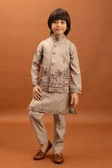 Kids Designer Koti Kurta Set