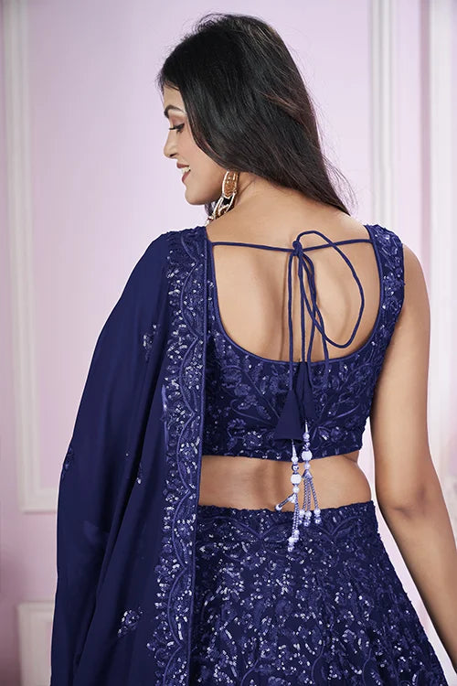 Blue Lehenga with Dupatta