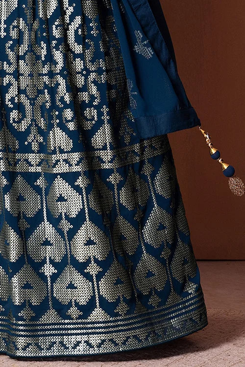 Blue Party Wear Lehenga Choli 