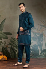 Embroidered Kurta Koti Set