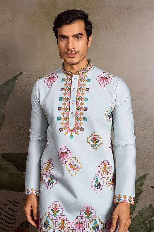 Sky Blue Kurta for Men