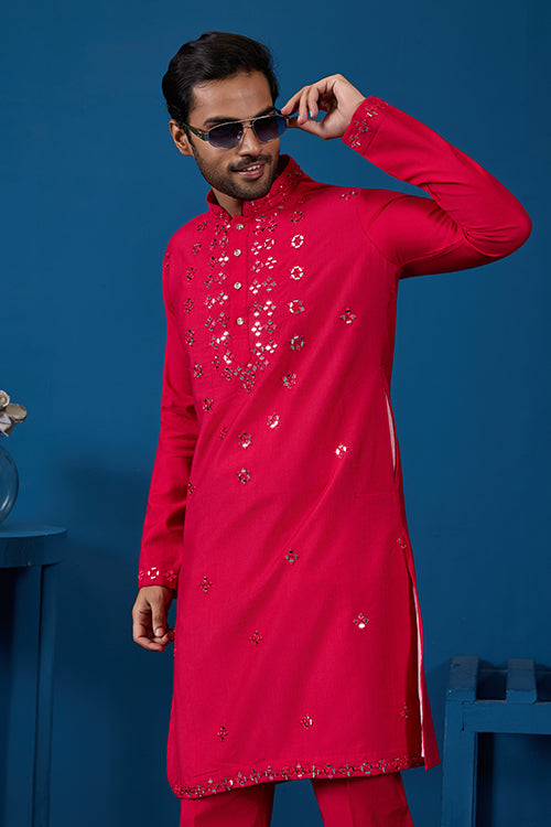 Rani Color Kurta for Men