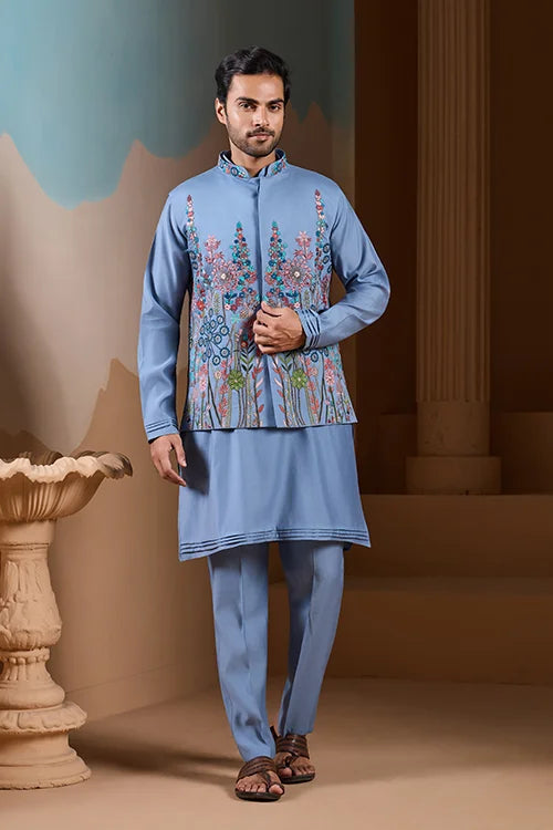 Sky Blue Kurta Pajama for Men