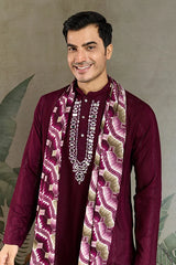 Designer Purple Kurta and Dupatta
