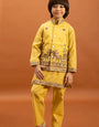Designer Yellow Koti Kurta Set for Kids Wear
