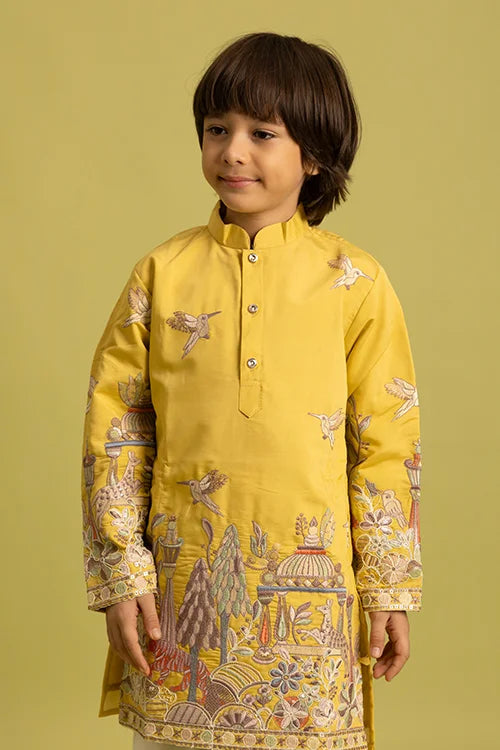 Yellow Kurta Pajama for Kids
