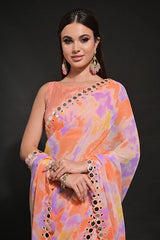 Fanta Color Georgette Saree