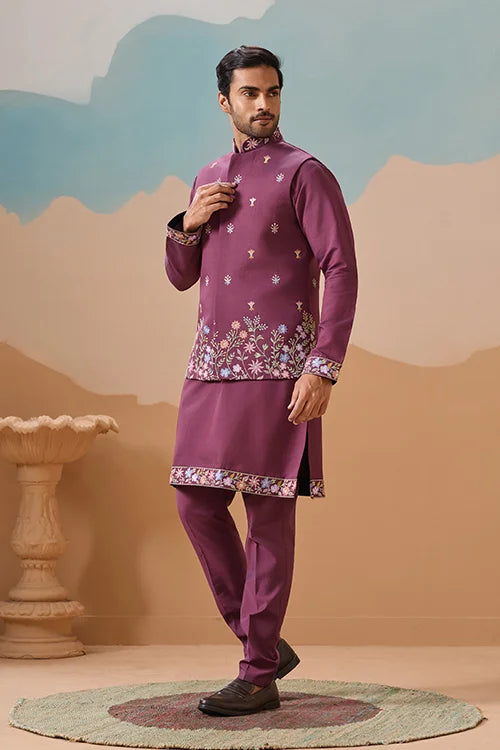 Dusty Silk Kurta with Pant