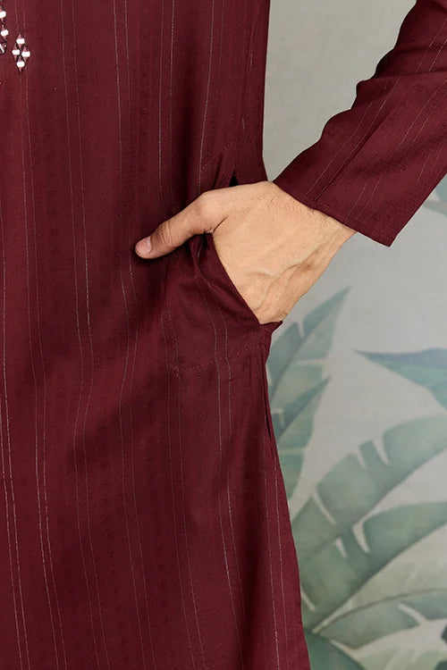 Maroon Kurta