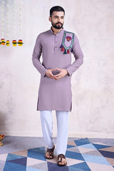 Dusty Purple Men's Kurta