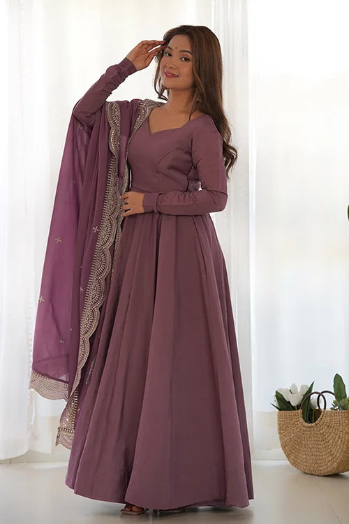 Dupatta with Long Anarkali