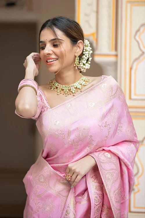 ETHENIC PINK  SAREE