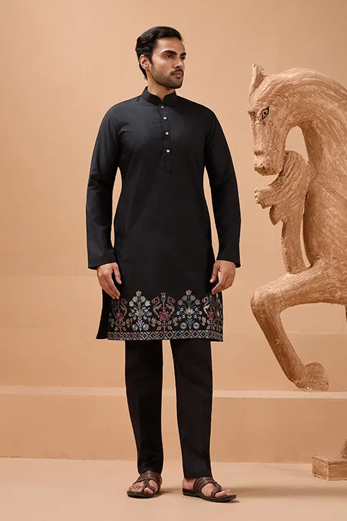 Premium Black Kurta Set
