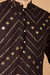 Brown Ethnic Men's Kurta