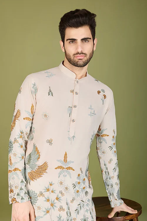  Ivory Designer Kurta