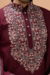 Maroon Kurta and Dupatta