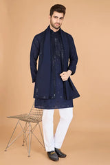 Designer Navy Blue Kurta