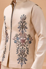 Men's Beige Ethnic Wear Set