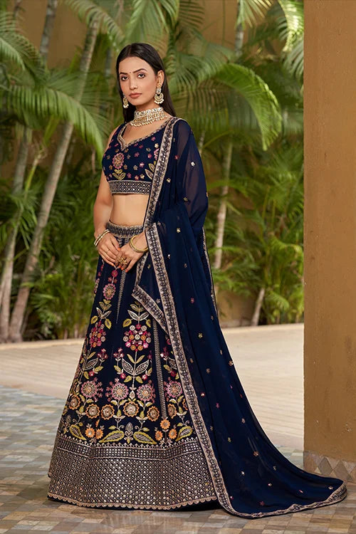  Navy Blue chaniya choli